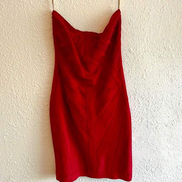 open lace back dress Buy the Maxine Sleeveless Bandage Knit Maxi Dress in Red main image 0